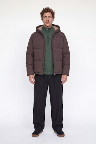 Jack & Jones Jjgalaxy Erkek Şişme Mont Puffer Ceket Günlük Rahat Kahverengi