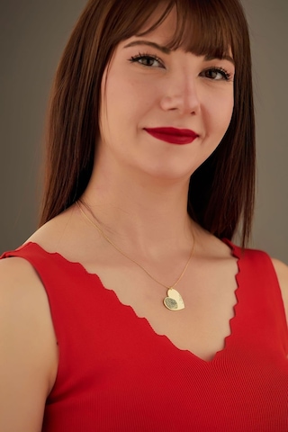 Dkmn Gümüş İsimli Parmak İzi Kalp Gümüş Kolye