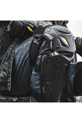 Motosiklet Ve Bisiklet Lüx Dizlik Ce Sertifikalı Koruma Mafsallı Motor Dizliği Siyah