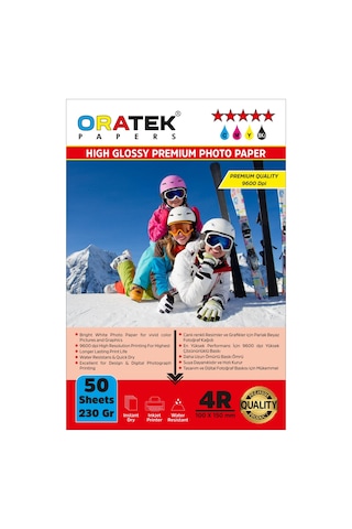 Epson Yazıcılar İçin Evertday Premium Parlak 10 x 15 CM Fotoğraf Kağıdı 230 G 50 Adet