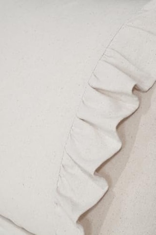 Cotton Maison Naturel Fırfırlı Yatak Örtüsü Takımı Double Vintage 240x260 Cm Krem, 4624 Çok Renkli