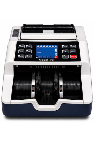 Sesli Karışık Para Sayma Makinesi Mıx 70+ Mavi Ve Beyaz Tl - Euro Karışık Sayım, Dolar Adet Sayım