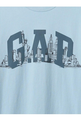 Gap 745022000 V-gap Nyc Skyline Erkek Tişört Mavi