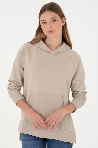U.S. Polo Assn. Kadın Taş Kapüşonlu Sweatshirt 50296944-VR049