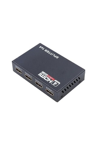 Px-5004 4 Port Hdmı Splitter, 1 Giriş 4 Çıkış Adaptörlü Hdmı Çoklayıcı, 1080p 2k 4k Fhd 3d Görüntü Dağıt