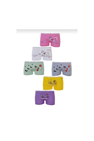 Tutku 0181 Kız Çocuk Desenli Boxer 12 Adet 001