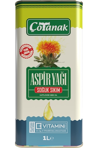 Çotanak Soğuk Sıkım Aspir Yağı 1 L