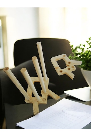 Kılıc Ahşap Desenli Ahşap Sunumluk