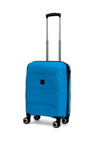 Lucas Polipropilen Kırılmaz Valiz, Kabin Boy Mavi