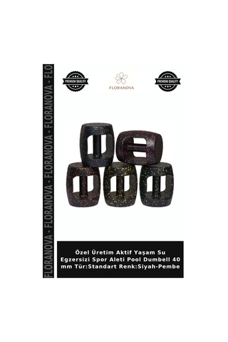 Özel Üretim Aktif Yaşam Su Egzersizi Spor Aleti Pool Dumbell 40 Mm Tür:standart Renk:siyah-pembe Siyah - Pembe