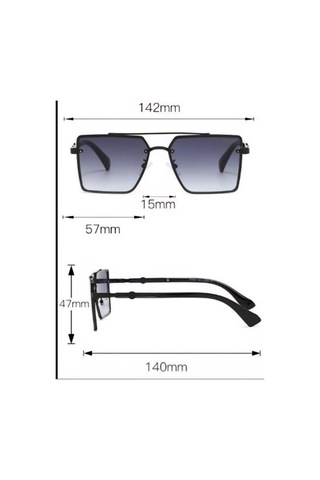 Erkek Uv-400 Korumalı Erkek Güneş Gözlüğü Siyah-gümüş - 722507265 Gümüş