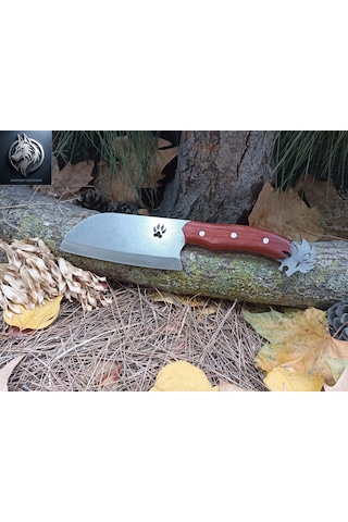 Almazan Model Orta Boy Avcı 31cm Aslan Kafalı Kamp Bıçağı Çok Renkli