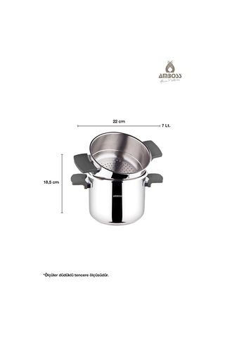 Cook Master 7 Parça Çok Fonksiyonlu Paslanmaz Çelik Buharlı Düdüklü Tencere Seti - Siyah Siyah