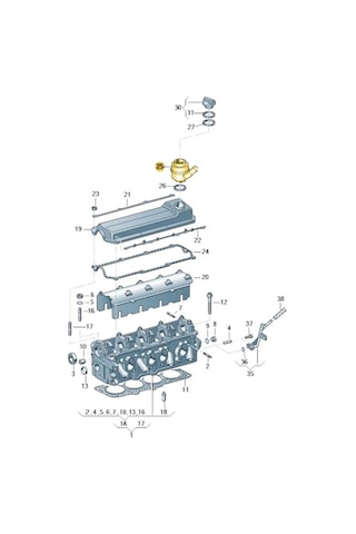 Vw Polo Classic 00-02 1.6 Akl Motor Yağ Kapak Adaptörü 06a103467e
