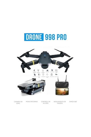 998 Pro Drone Uzaktan Kumandalı Kameralı Quadcopter Katlanabilir Mini Işıklı Drone