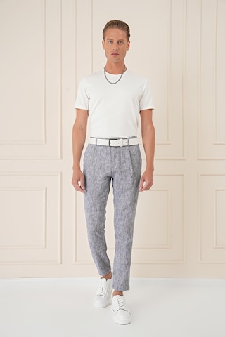 Efor Comfort Fit Beli Lastikli Pileli Keten Casual Lacivert Pantolon P 1145 Lacivert