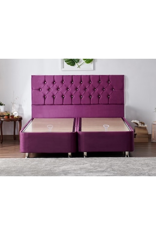 Nironyatak Niron Violet Baza Ve Başlık Seti 140X190 Cm Çift Kişilik Sandıklı