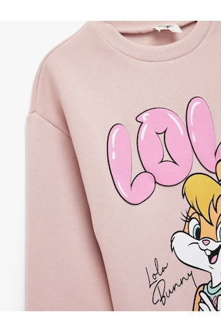 Koton Lisanslı Lola Bunny Baskılı Uzun Kollu Bisiklet Yaka Sweatshirt Lila 6wkg10545ak Lila