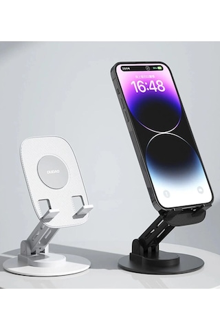 Tedar F17s Masaüstü Telefon Tutucu Döner Tabanı Alüminyum Paslanmaz Çelik Katlanabilir Najmaddin Standart