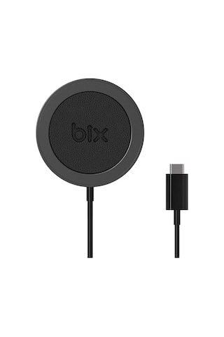 Bix BXMG15 15W Manyetik Kablosuz Şarj Cihazı Siyah
