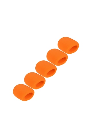 Xiyyadms 5 Adet Turuncu Mikrofon Köpük Koruması - Ruhsatlı Mikrofonlar İçin Ses Gürültüsünü Azaltan Korumalı Kılıf Seti