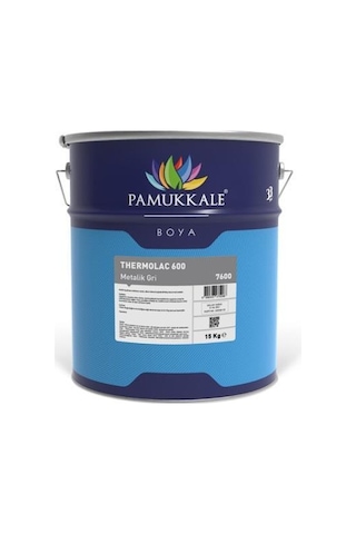 Pamukkale 600 Derece Isıya Dayanıklı Boya 2.5 Kg Metalik Gri