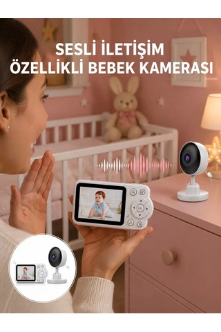 Northcity 2.8 İnç Ekranlı Bebek Monitörü Gece Görüşlü ve Sesli İletişim Yeni Nesil