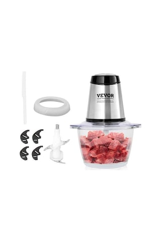 400 W Elektrikli Kıyma Makinesi - Vevor - Kıyma Makinesi - Cam Hazneli 1,2 L 5 Su Bardağı