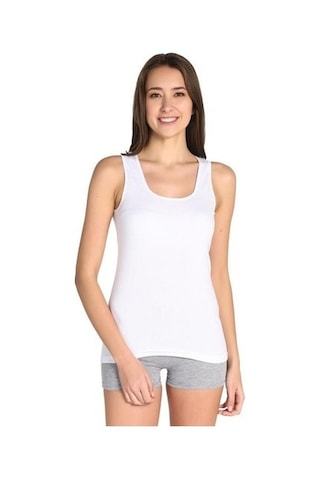 Tutku 0136 Kadın Atlet Ribana Kalın Askılı 6'Lı Paket