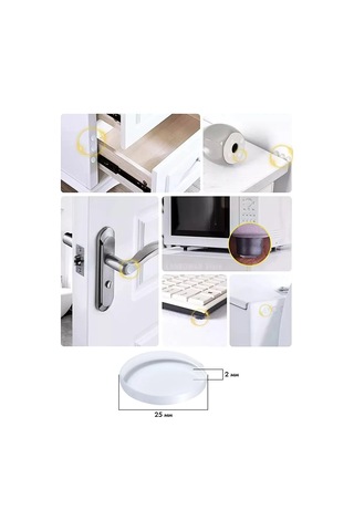 Expertland Mobilya İçin Kendinden Yapışkanlı Amortisör, 10 Adet. 265791486 Beyaz