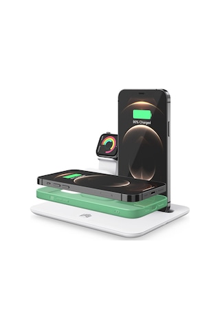 Ally 4 In1 15W Kablosuz Hızlı Şarj Standı iphone Uyumlu+Iwatch+Airpods (305122747)