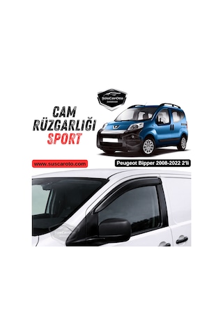 Peugeot Bipper 2008-2022 Uyumlu Mugen Cam Rüzgarlığı Seti Piano Black 2'li İthal Parlak Siyah 00 Şüscaroto Aksesuar