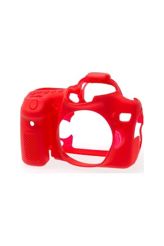 Easycover Canon 80D Silikon Kılıf Ecc80Dr (Kırmızı)