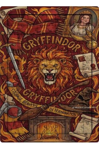 Ghostbastır Design Harry Potter Gryffindor 99 Parça Ayaklı Puzzle Dekoratif Çocuk Yapbozu 010