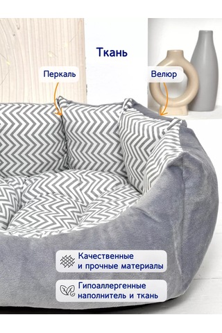 Animalia Küçük Irk Kedi Ve Köpekler İçin Yuvarlak Yatak 168706673