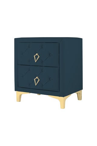 Ruby 2 Çekmeceli Komodin-gold Model Kapitoneli Yatak Odası Iki Çekmeceli Komodin&şifonyer Modelleri Mavi