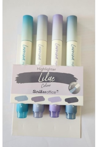 Scrikss Lumina Lilac Fosforlu Kalem 4'lü Set Mor