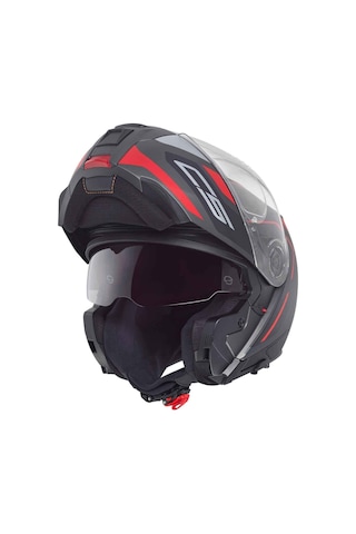 Schubert C5 Omega Antrasit Çene Açılır Motosiklet Kask Antrasit - Kırmızı