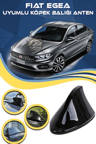 Fiat Egea Uyumlu Oto Balık Sırtı Anten Elektrikli Köpekbalığı Balina Tavan Anten