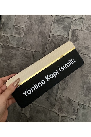 Meşe Serisi Siyah Mat Kişiselleştirilebilir Kapı İsimliği