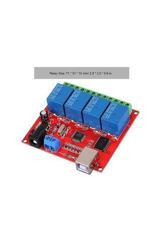 Fosenze 24v 4 Yollu Usb Kontrollü Röle Modülü - Sabit Bağlantı, Çift Güç Girişi, Askeri Seviye Pcb