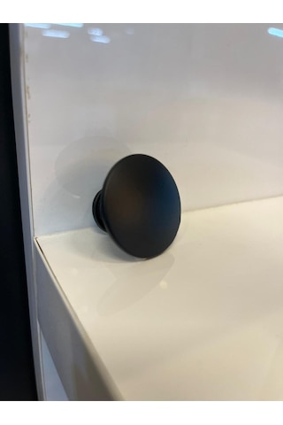 Metal Mantar Düğme Kulp Mat Siyah Ünite Dolap Kapak Modern Çekmece Mobilya Kulbu Tek Delikli
