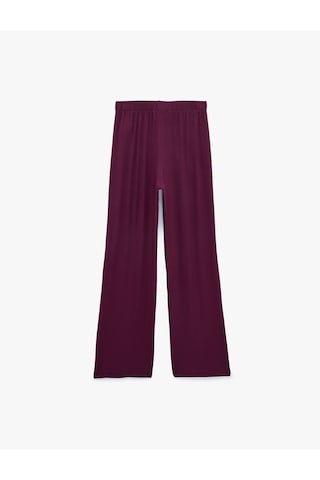 Koton Beli Lastikli Bol Paça Viskon Pijama Altı Bordo 7wlk40078mk