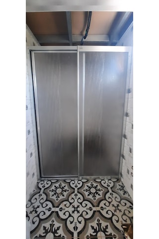 Girayduşakabin 100cm İle120cm Arası Parlak Profil Mika Kabin Gümüş