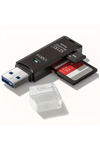Go İthalat 2in1 Usb 3.0 Micro Sd Hafıza Kartı - Tf Kart Okuyucu Hub Adaptör Veri Aktarıcı