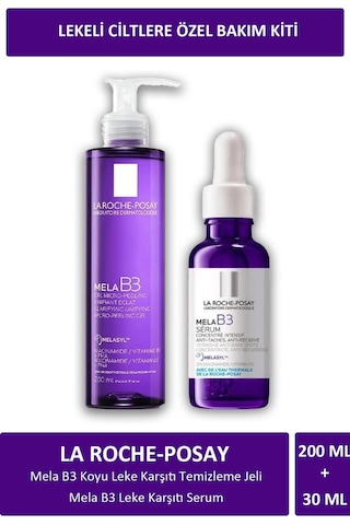La Roche Posay Mela B3 Koyu Leke Karşıtı Temizleme Jeli 200 ML + Mela B3 Leke Karşıtı Serum 30 ML