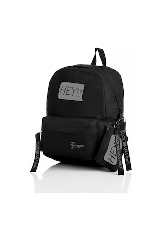 Laptop Bölmeli Okul Çantası Hey!!! Siyah Füme 1525