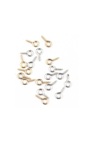 Tahtakale Toptancı Metal Takı Ve Obje Halkası Vidalı 1 Cm 1000 Adet Altın