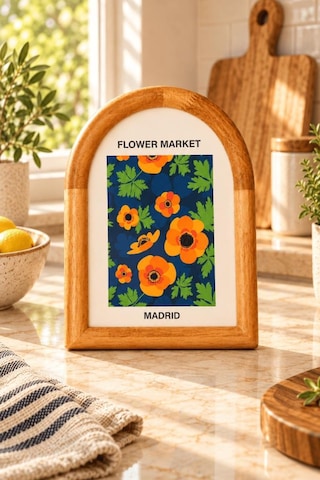 Atbyhome Tokyo Kemer Ahşap Çerçeve 15x20 Cm - Kavisli Masa Üstü Fotoğraf Çerçevesi Ve Dekoratif Tablo