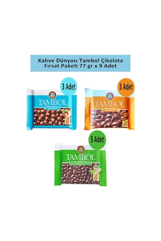 Kahve Dünyası Tambol Çikolata 9 x 77 G